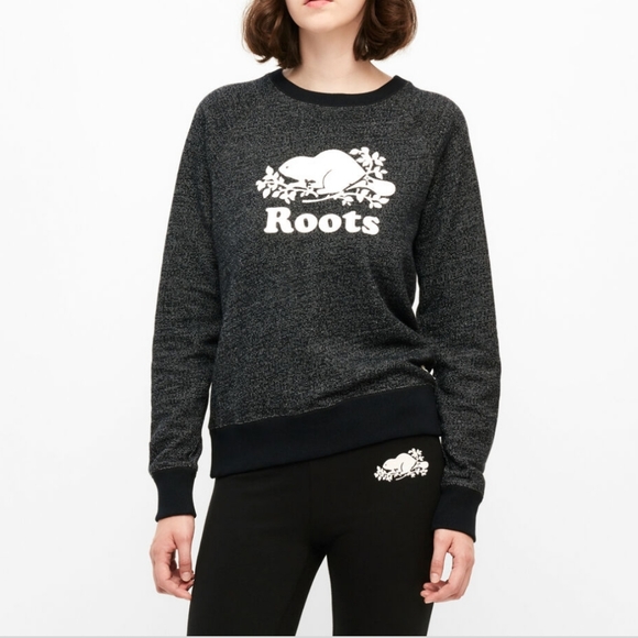 Roots Sweaters - Roots Black Pepper Organic Cotton Crewneck Sweater